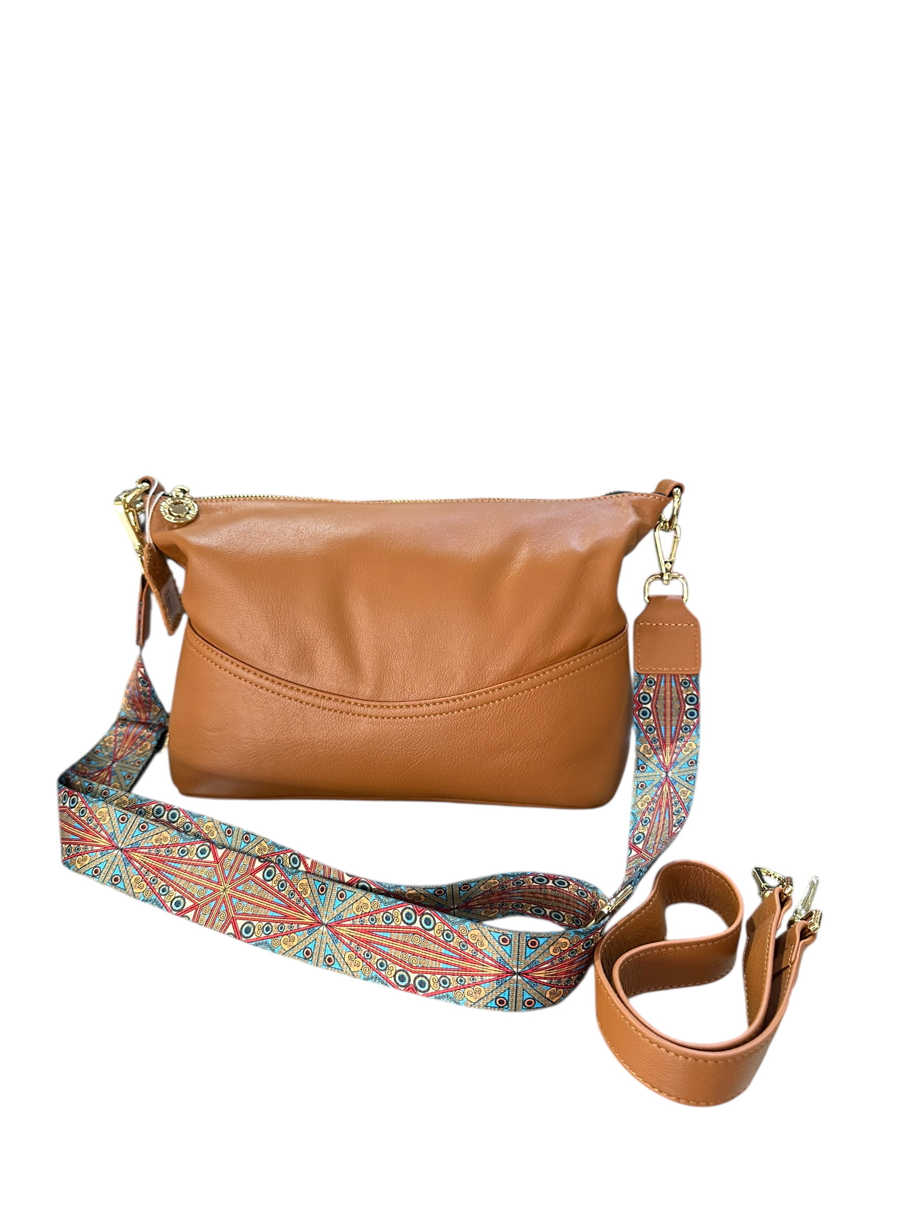 土黃GOODS真皮女包斜背2918