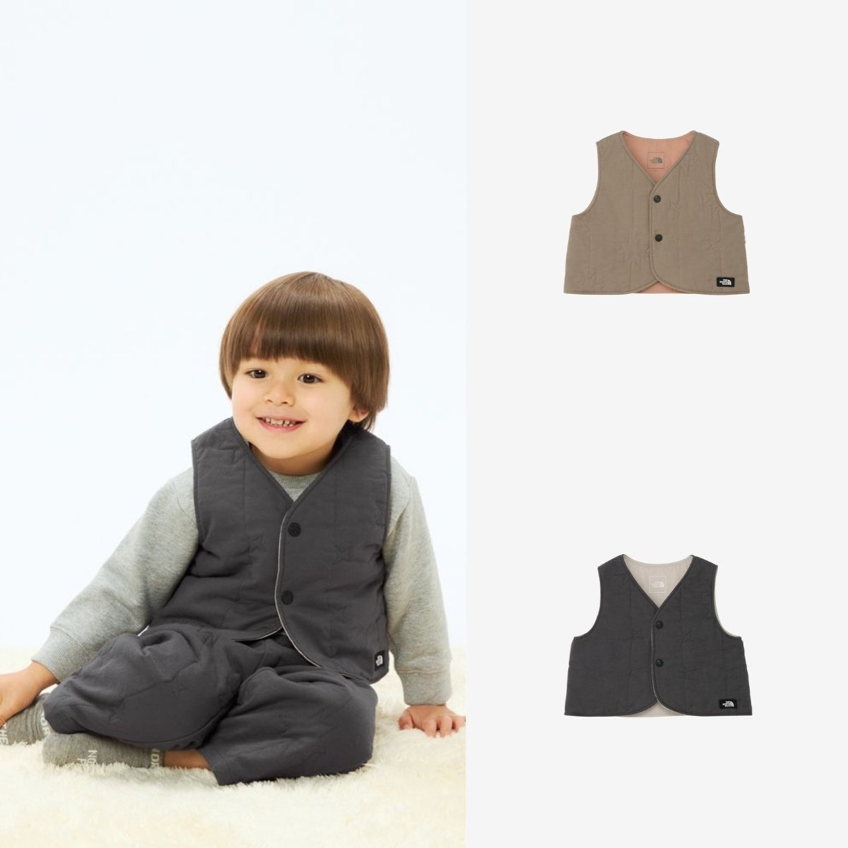 預購┃日本 THE NORTH FACE Quilted Vest Baby 嬰兒 鋪棉 絎縫 背心