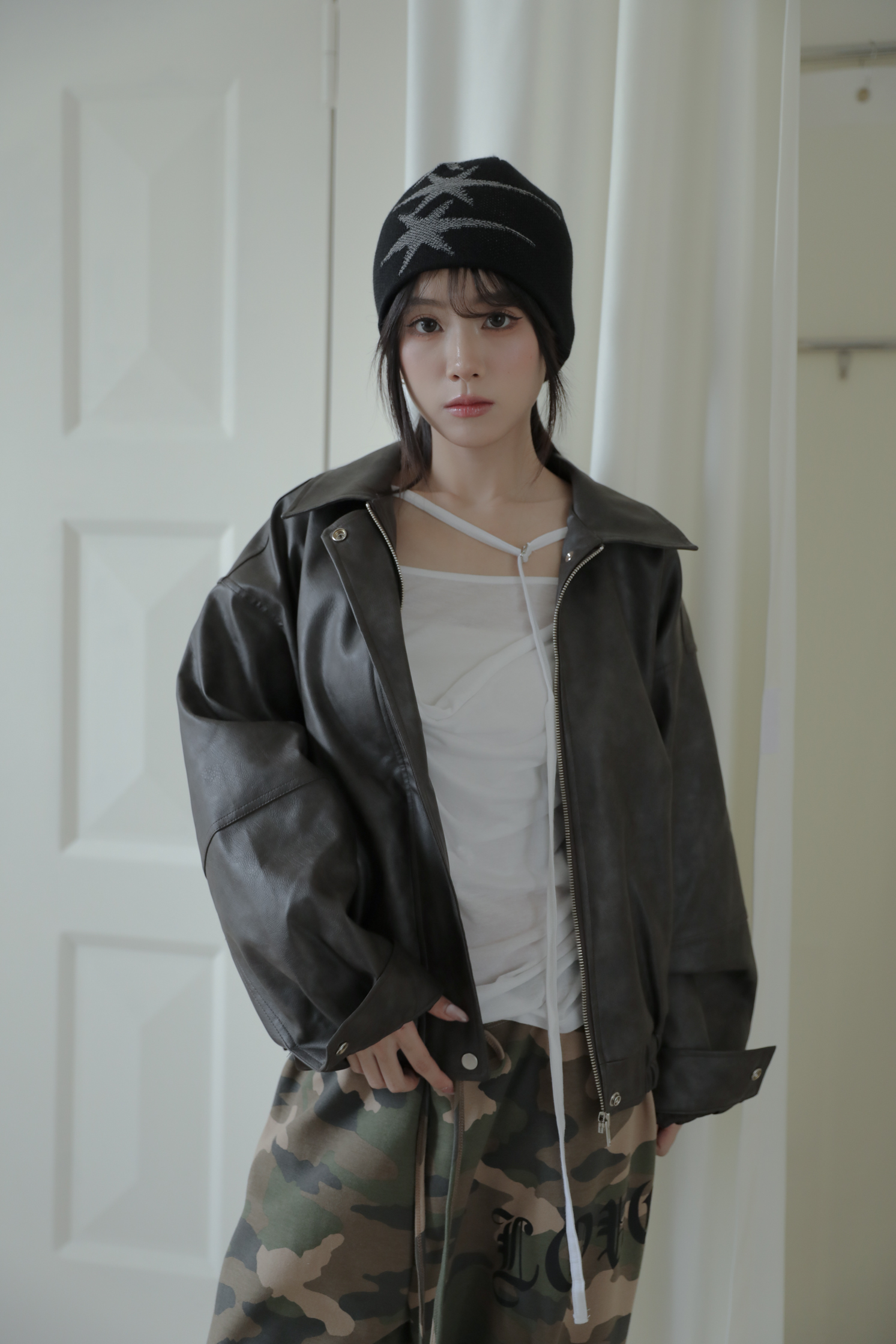 Washed Leather Jacket #皮外套