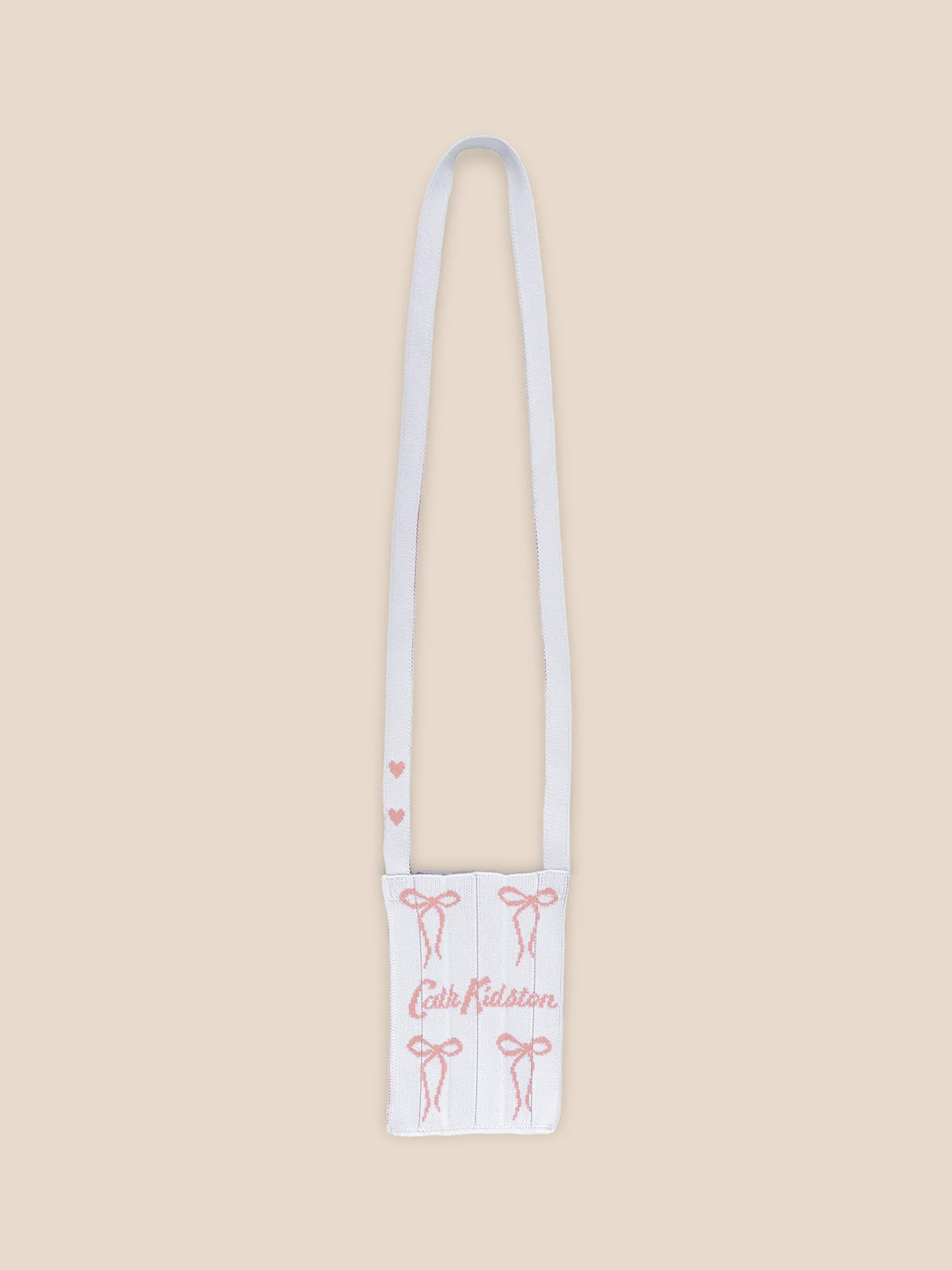 CK×KNT365 ME-KNITTY RIBBON LOGO 斜背手機環保包