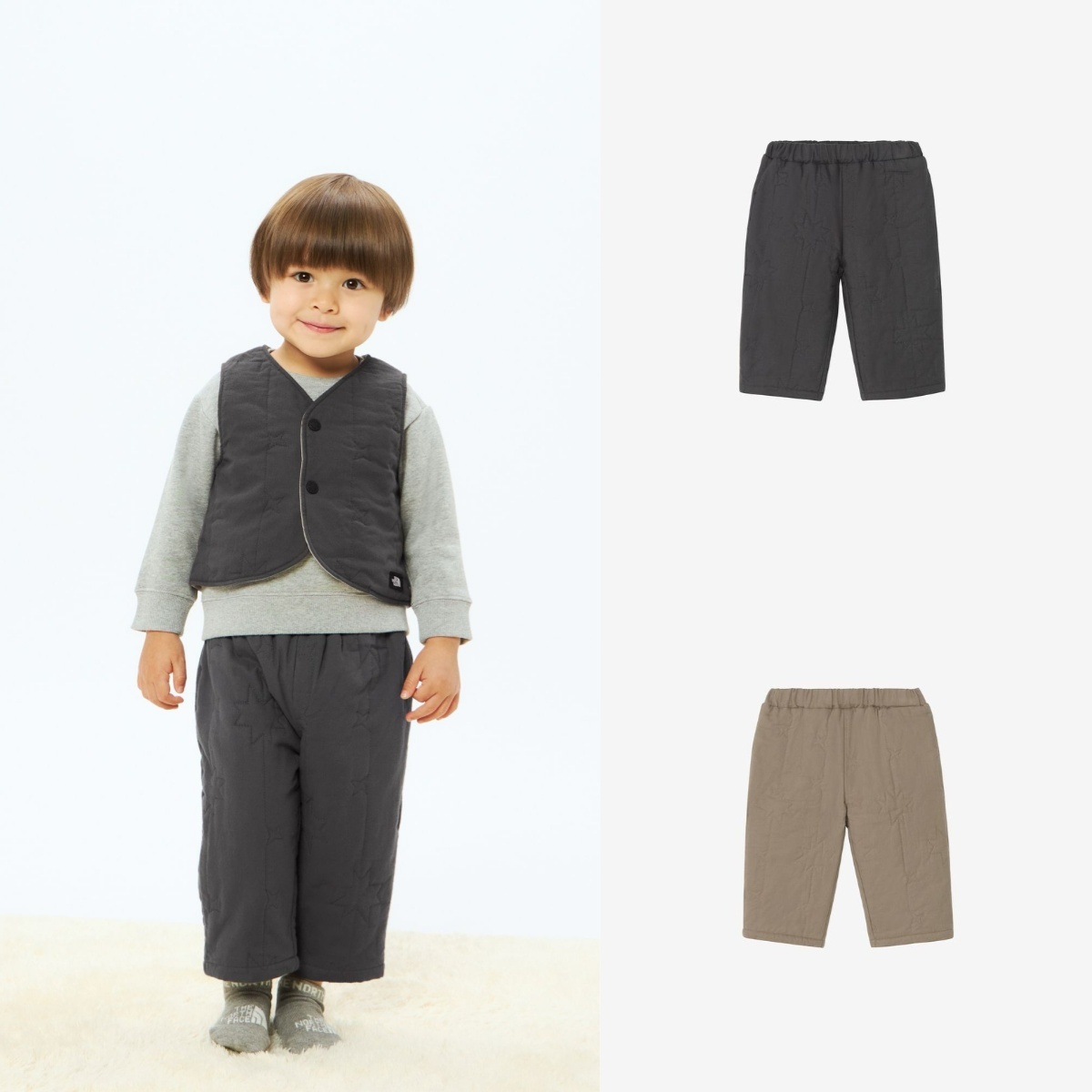 預購┃日本 THE NORTH FACE Quilted Pants Baby 嬰兒 鋪棉 保暖 絎縫 長褲