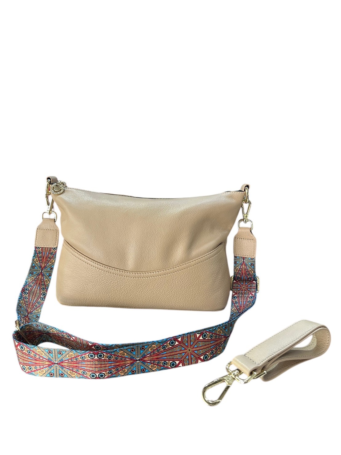 杏色GOODS真皮女包斜背2918