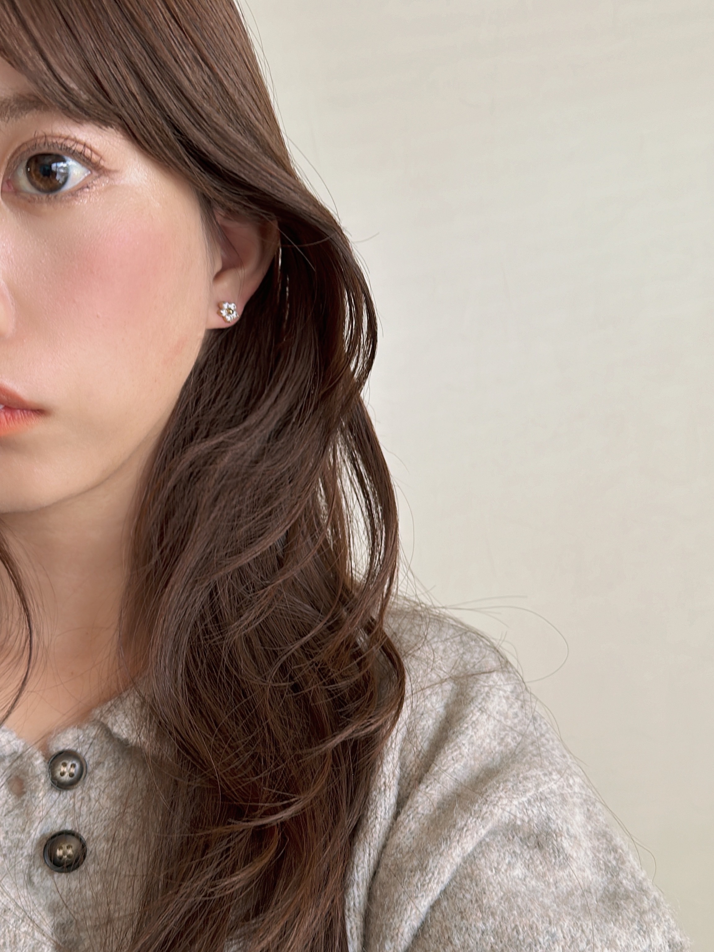 SS shiny flower pierce