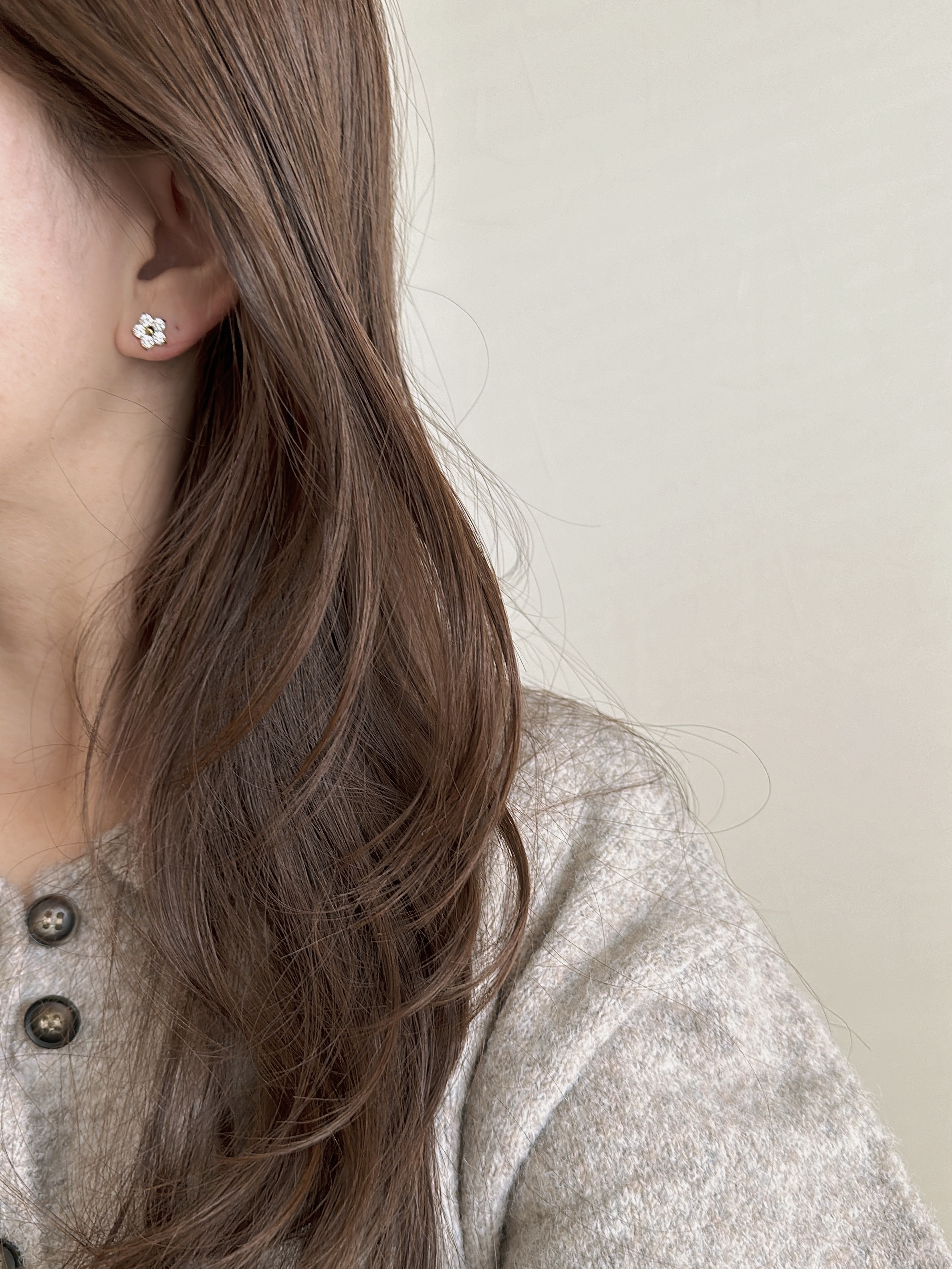 SS shiny flower pierce