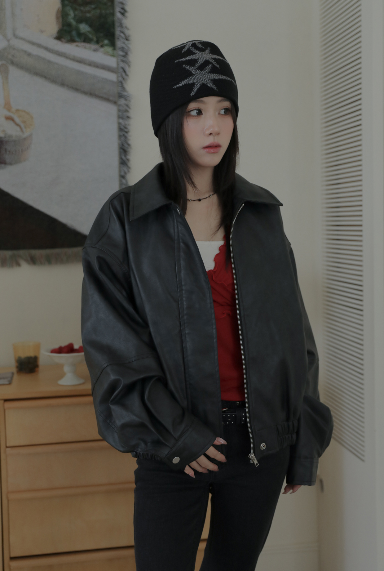 Washed Leather Jacket #皮外套
