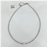 kkHTC512-02   灰月光珍珠项链  合金 灰月光 约4g