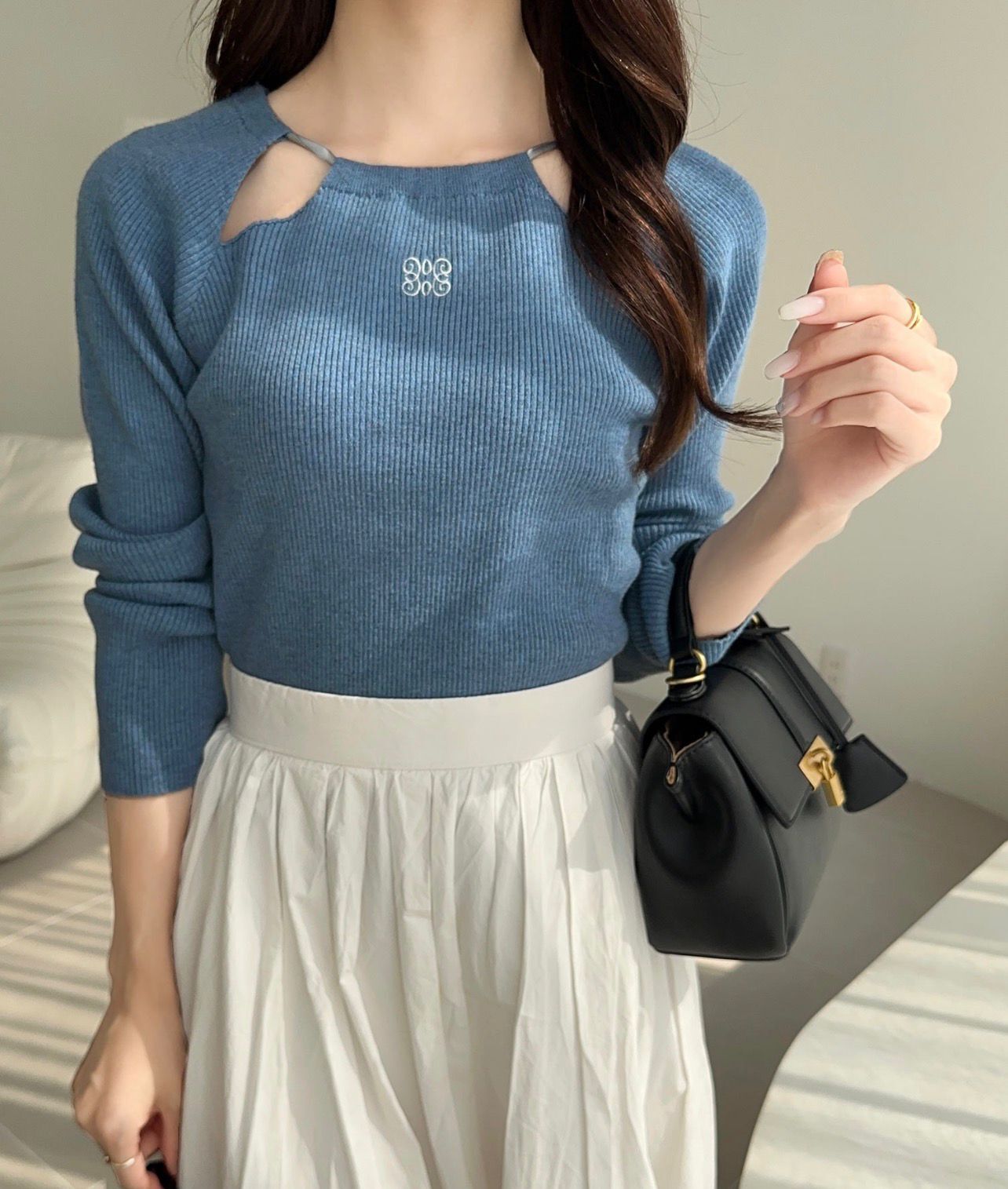 【預購】JN092506 mily bilet 刺繡針織長袖上衣