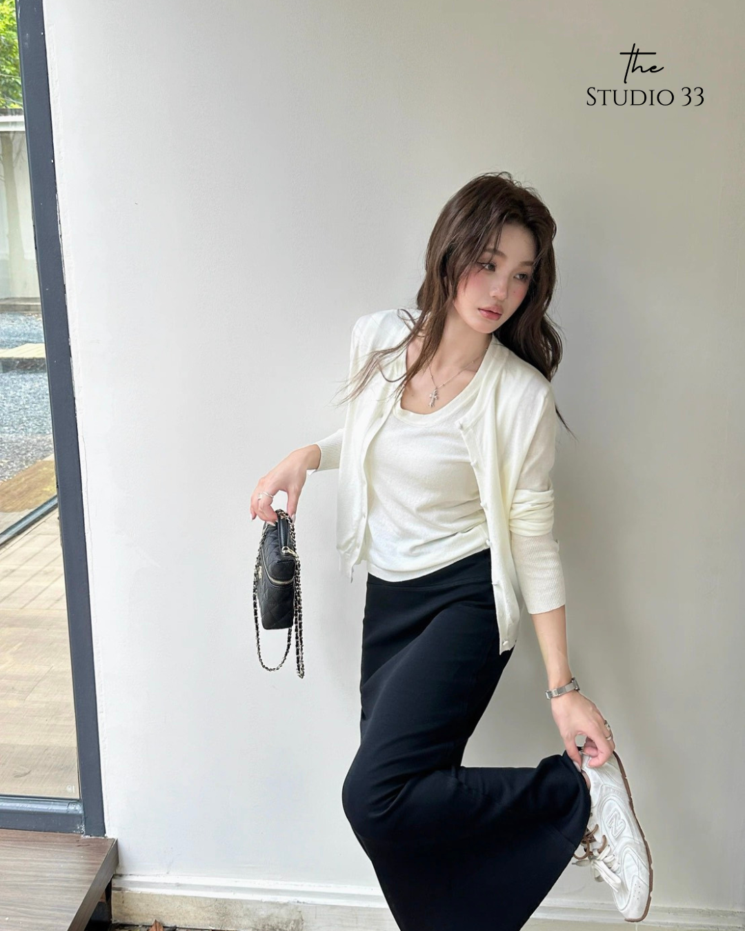 Nellie&Co.氣質圓領背心+罩衫(2件組)