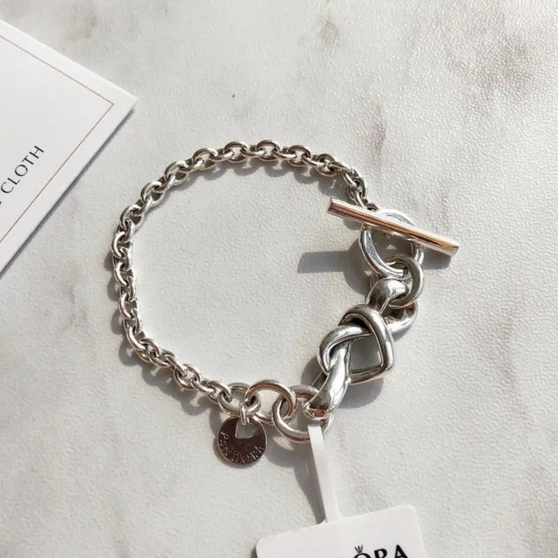 潘朵拉 PANDORA 心意交織繩結手鏈 925純銀 飾品