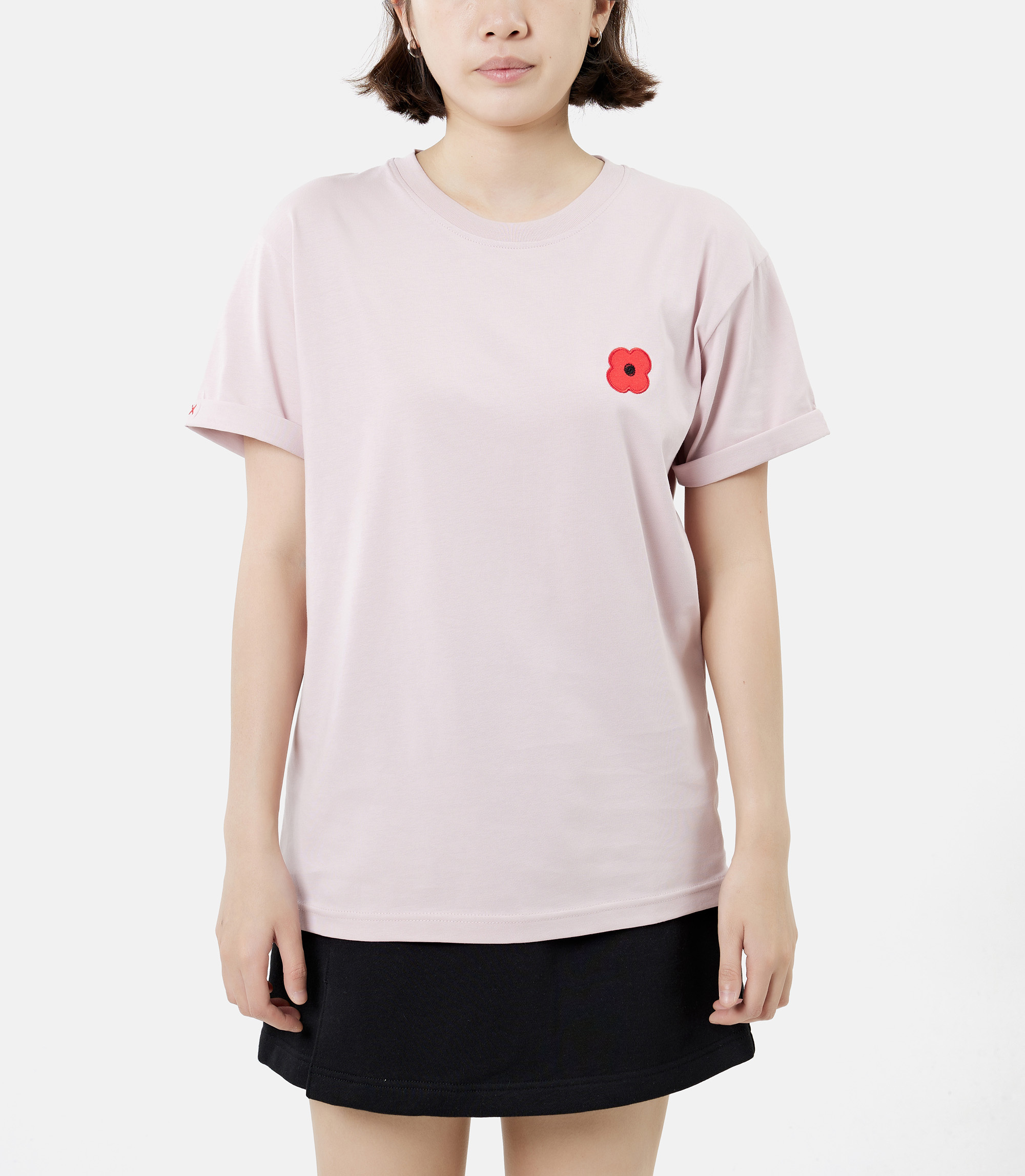 Monsieur Coquelicot 經典罌粟花純棉短袖T恤 (粉紅)