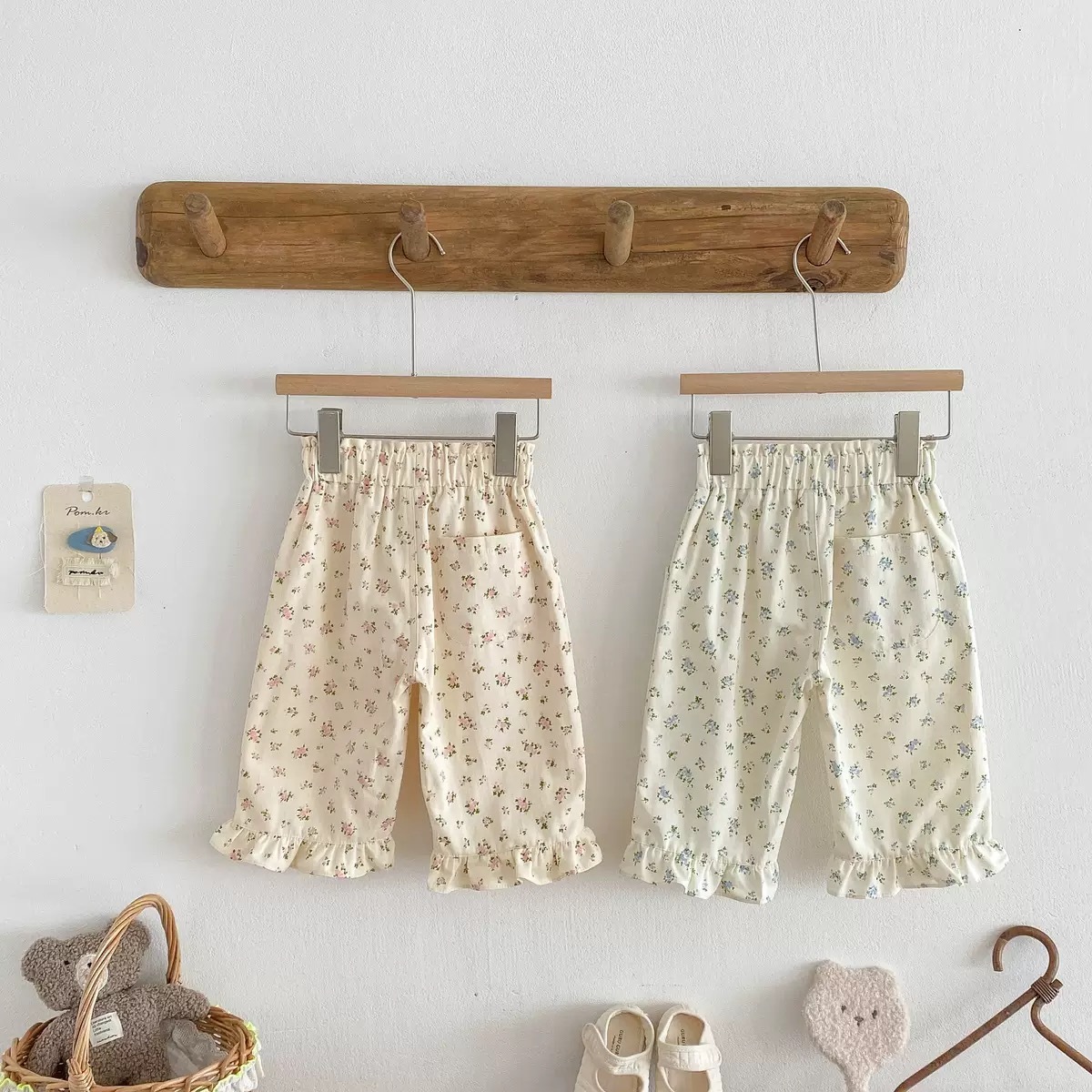 兩色花邊碎花褲