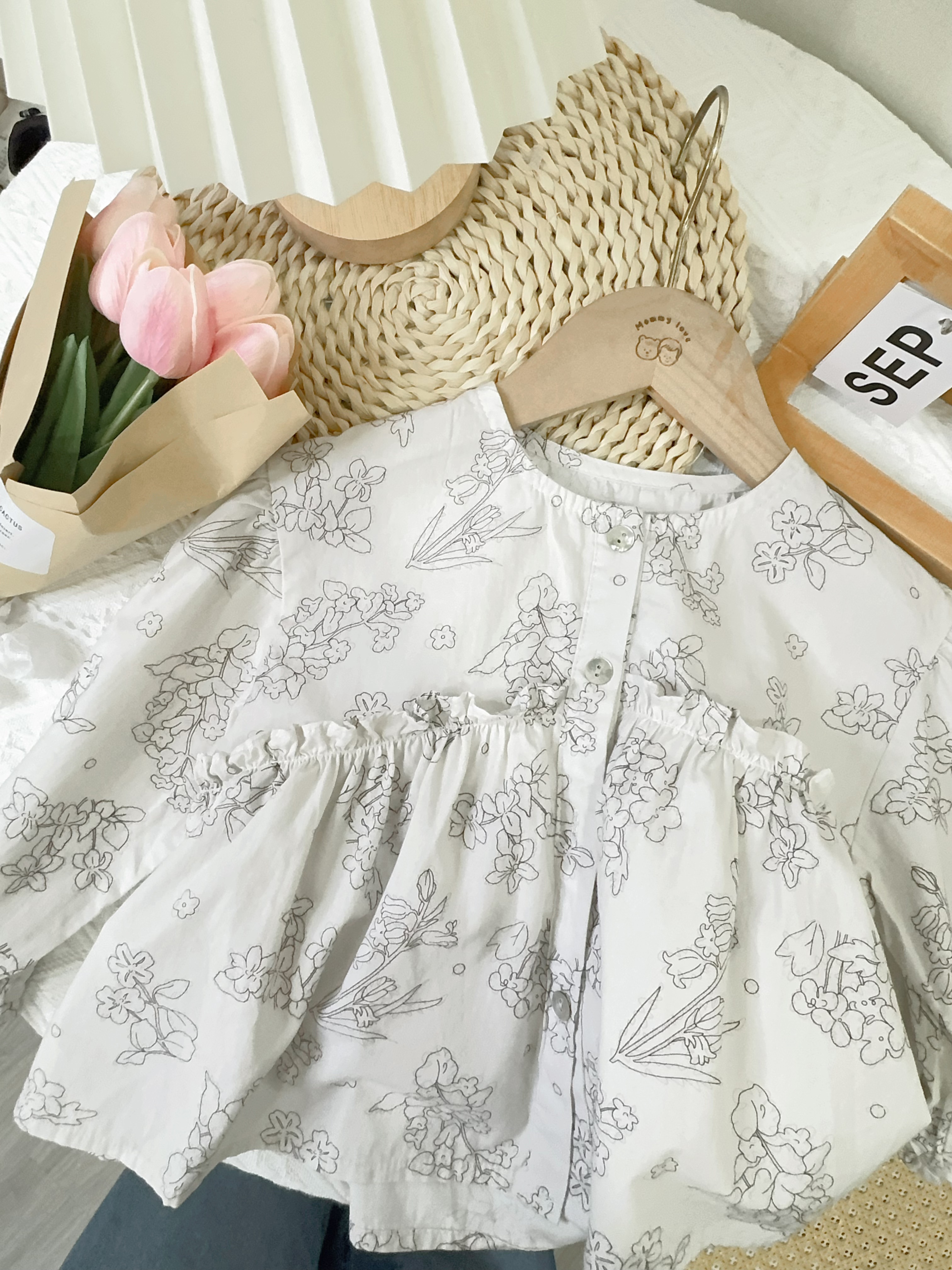 Q009大花傘狀上衣A022