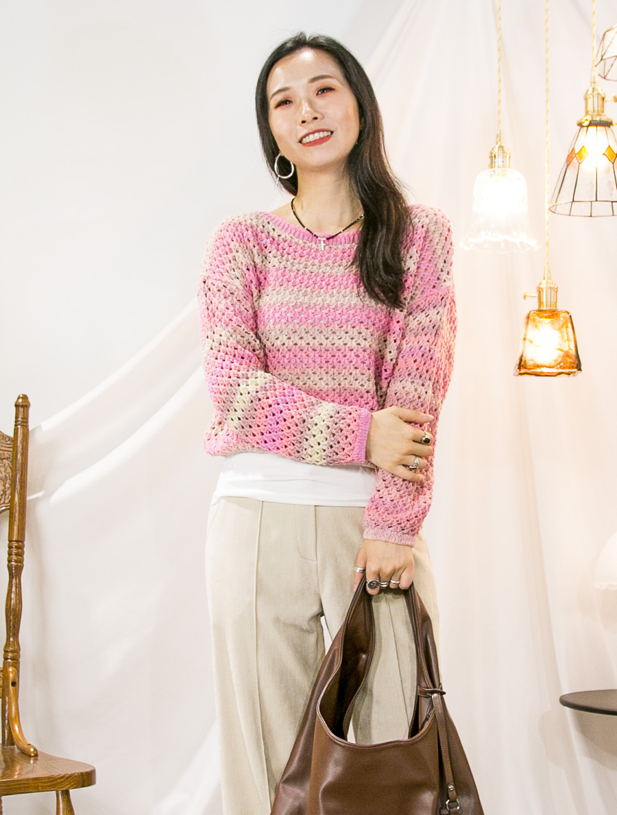 ⬇️開倉低至半價😱FINALSALE📣 彩色橫紋．通通線仔TOP ＋吊帶COTTON料背心 (SET) 【不設退換】