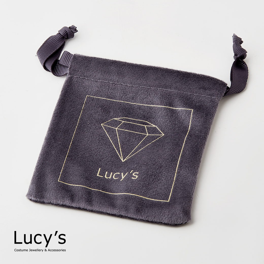 Lucy's 絨布束口袋 (大鑽灰) (加購區$60)