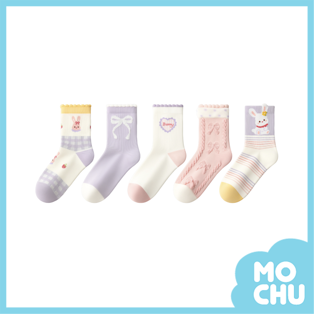 長耳兔兔短襪五入組