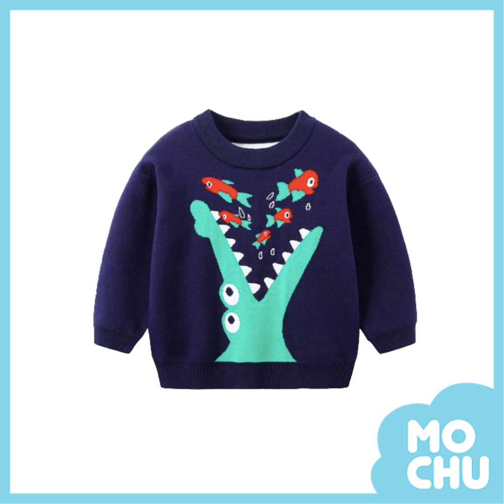鱷魚吃小魚針織上衣