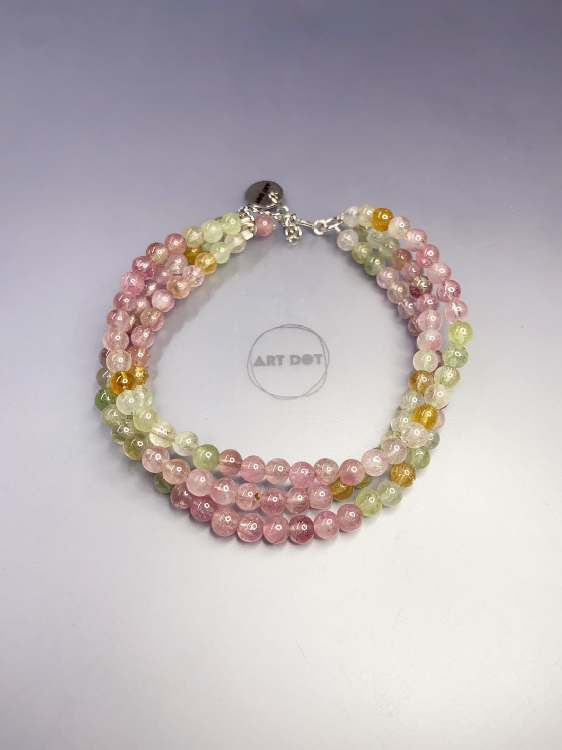 浪漫馬卡龍丨雙色碧璽手鍊丨十月