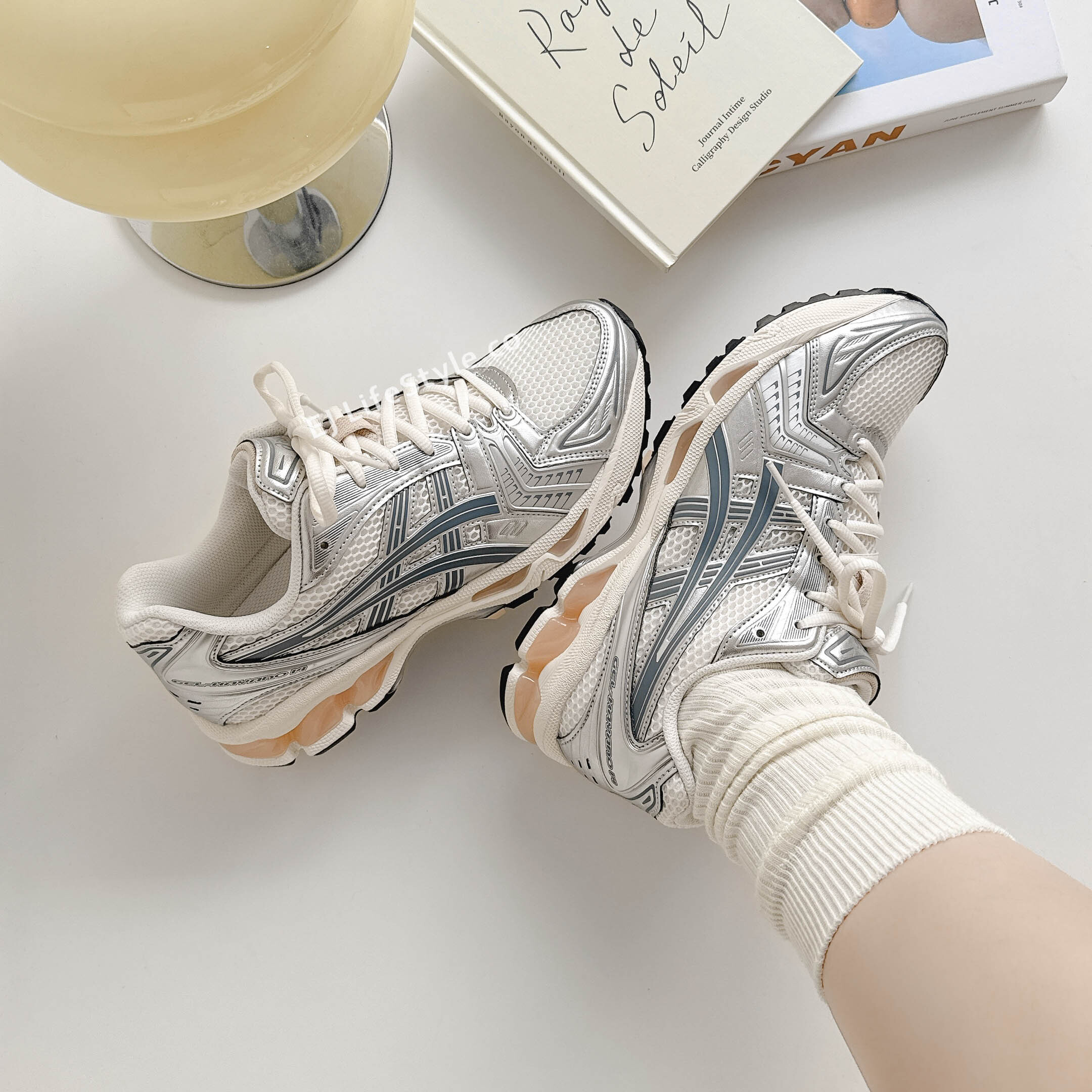 ASICS GEL-KAYANO 14 奶橘灰綠 奶油白 灰銀 藍綠 男女鞋 1203A537-109 / 現貨