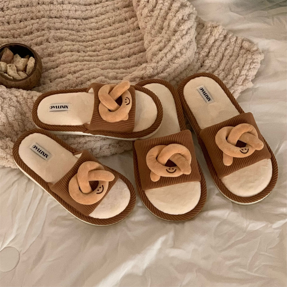 《6260》立體麵包保暖棉拖鞋