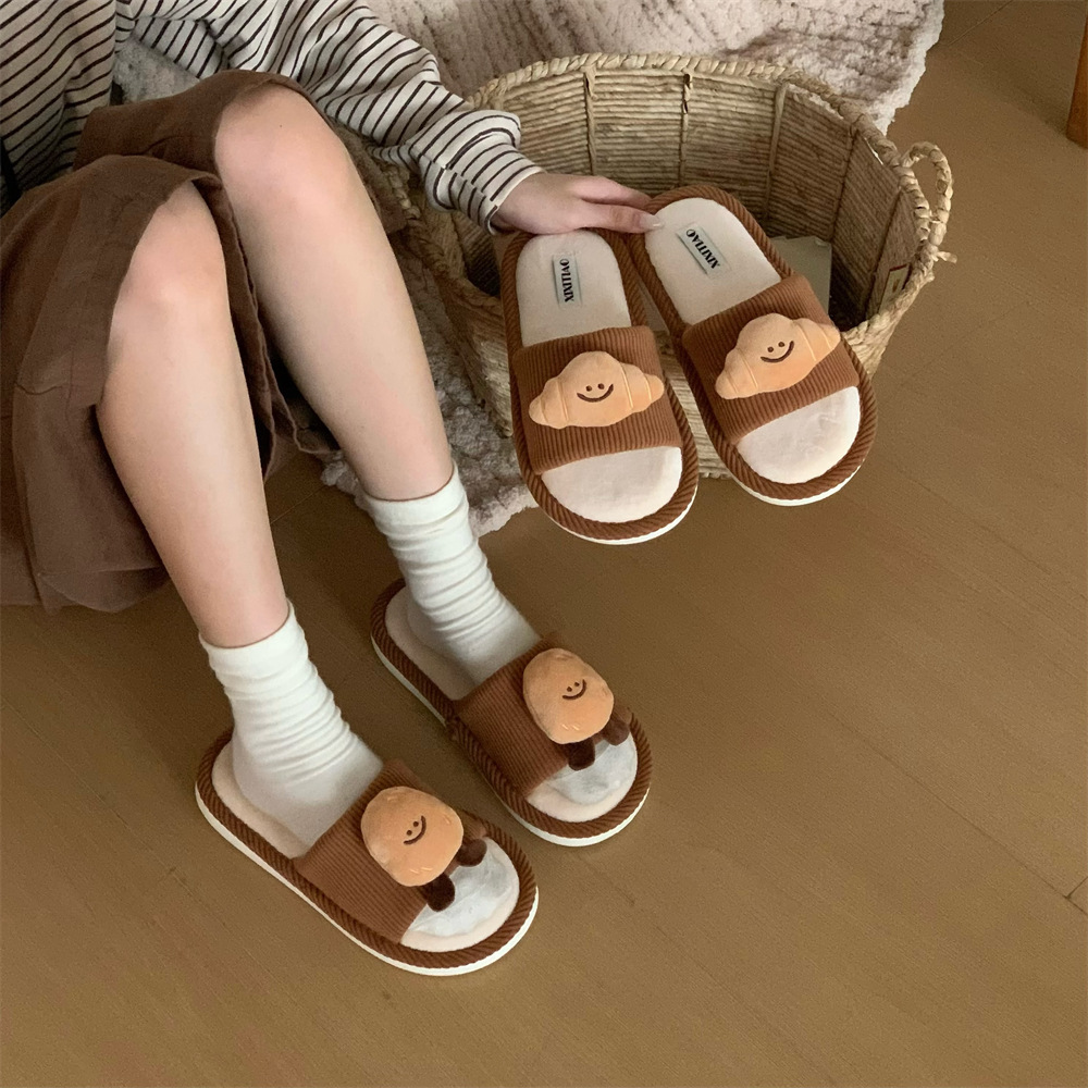《6260》立體麵包保暖棉拖鞋