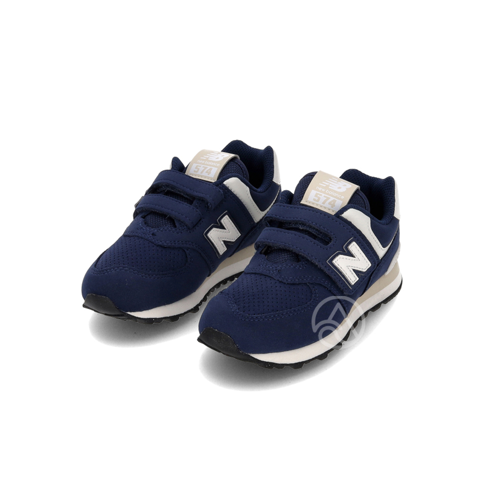 New Balance NB 574 中童 童鞋 藍白色 寬楦 魔鬼氈 經典 麂皮 小朋友 休閒鞋 PV574BCE