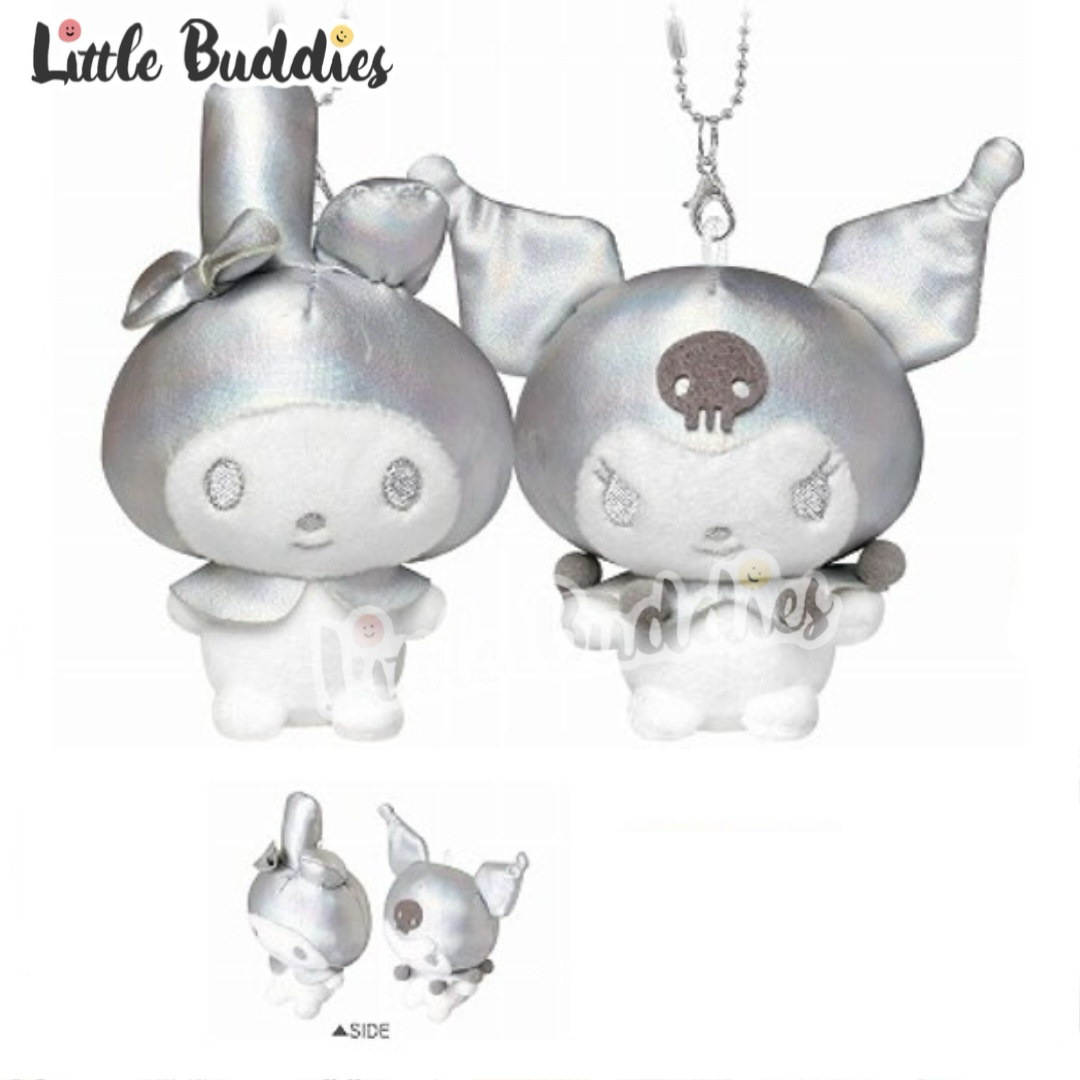 日本 Sanrio 銀色造型系列 對裝磁石公仔匙扣