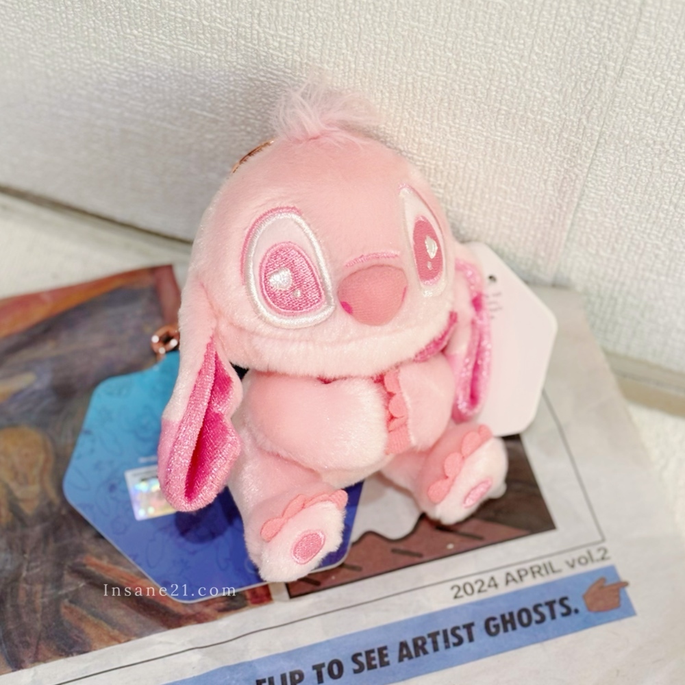 DISNEY 迪士尼 史迪奇 鈕釦娃娃 愛的告白 粉色系列 吊飾 絨毛玩具 可愛 正版