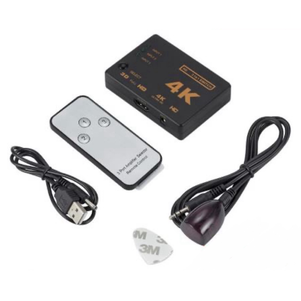 4K 2K HDMI 3進1出切換器 機上盒切換 螢幕切換 三進一出 HDMI 畫面切換 切換器 遙控切換器 附遙控器