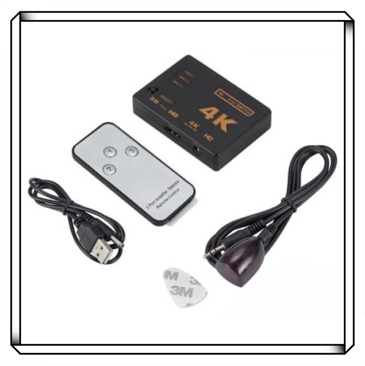 4K 2K HDMI 3進1出切換器 機上盒切換 螢幕切換 三進一出 HDMI 畫面切換 切換器 遙控切換器 附遙控器