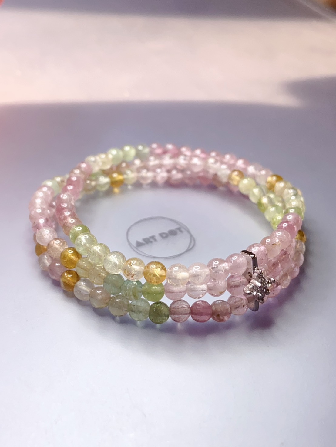 浪漫馬卡龍丨雙色碧璽手鍊丨十月