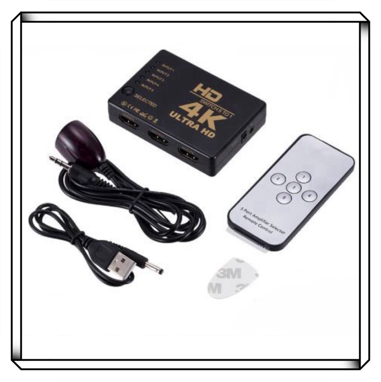4K 2K HDMI 5進1出切換器 機上盒切換 螢幕切換 五進一出 HDMI 畫面切換 切換器 遙控切換器 附遙控器