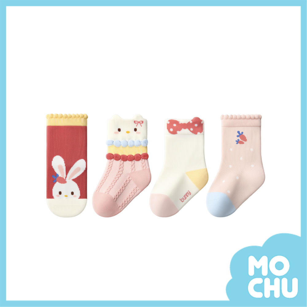 (3-4Y現貨)蘿蔔兔兔短襪四入組