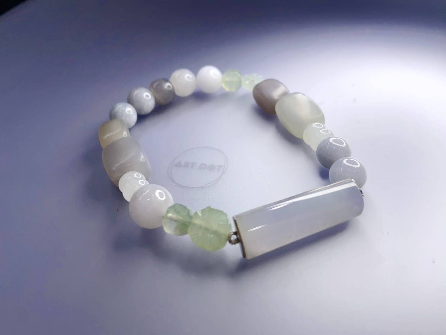 紫荷波影丨紫色系翡翠和田玉銀鑲設計