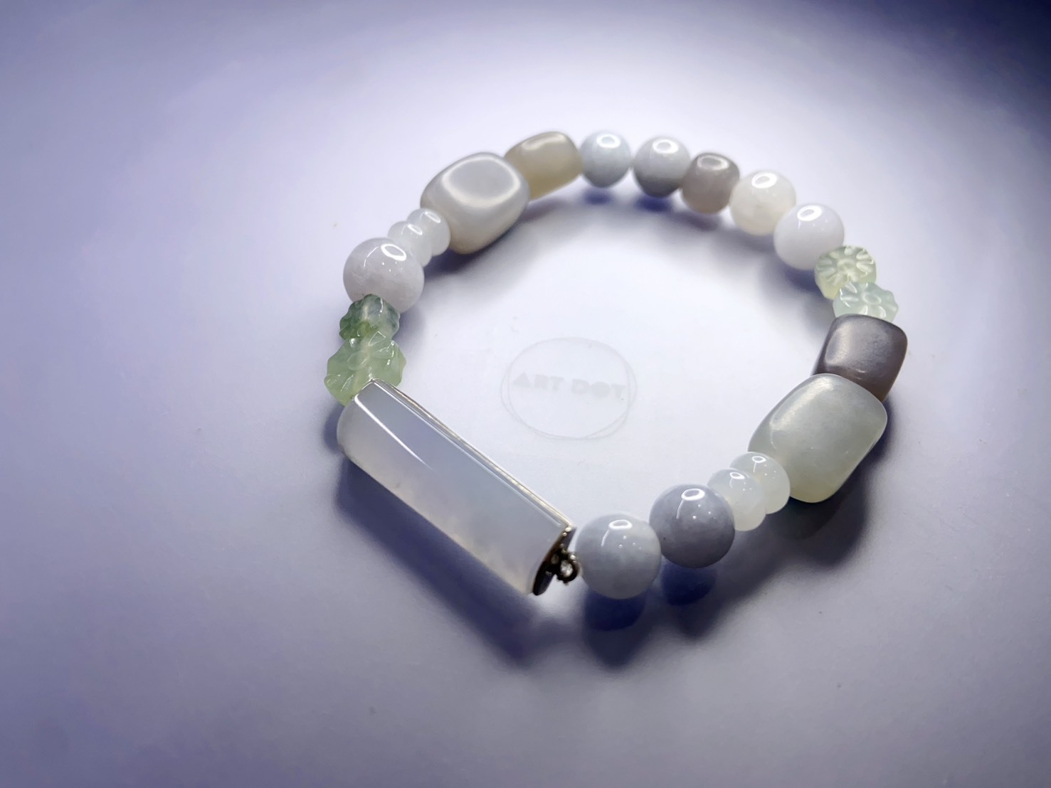 紫荷波影丨紫色系翡翠和田玉銀鑲設計