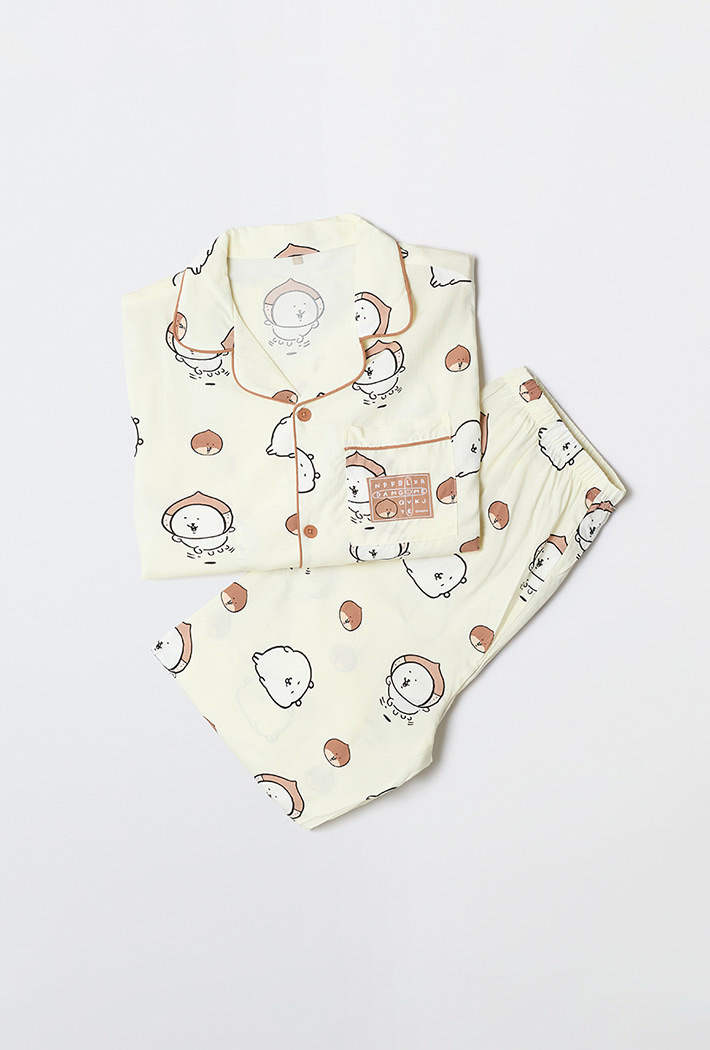 預訂｜SPAO x 白熊 可愛長袖睡衣套裝 IVORY