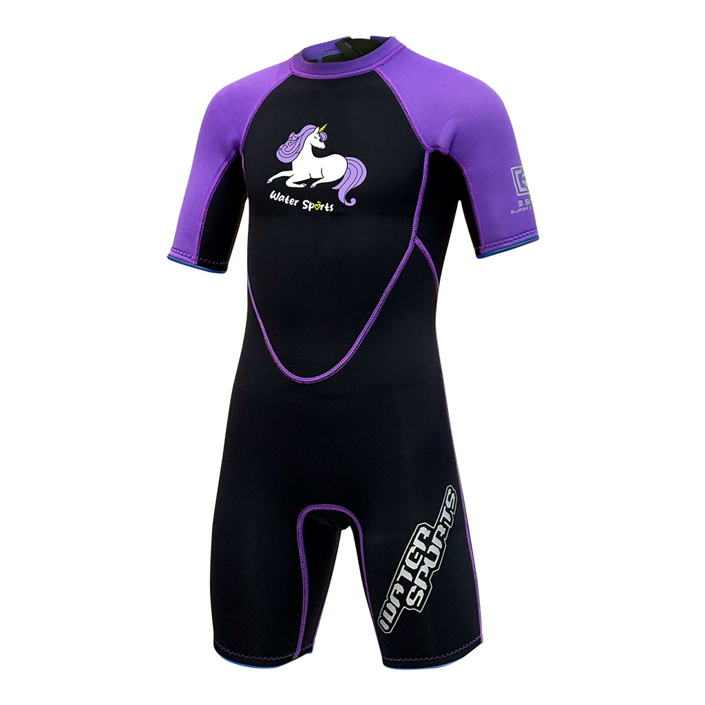3.5mm 兒童 CR 游泳連身保暖衣 - 紫