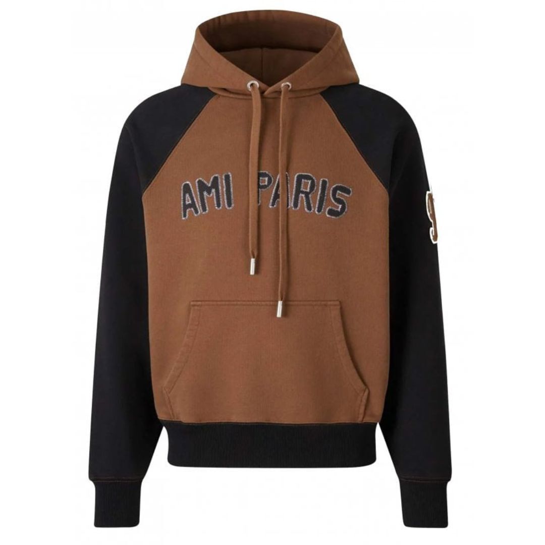 1LN0902-055 AMI 2-Tone Hoodie Brown/Black #HSW768-747-2162 (C-BR-E)