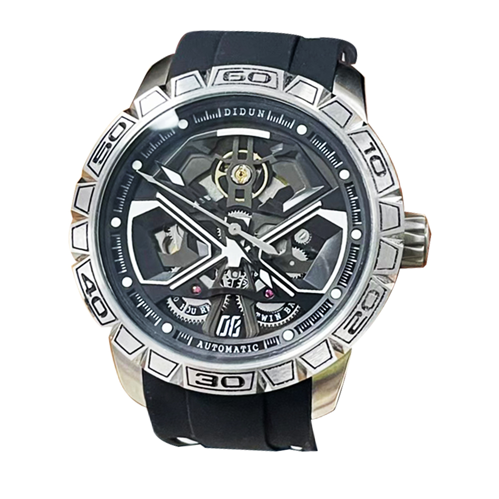 【Didun迪頓】武士系列 防水 鏤空 仿水鬼款 矽膠 機械錶