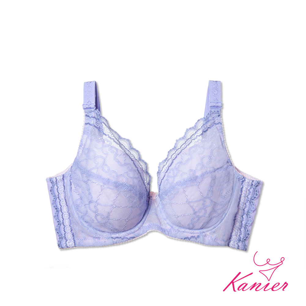 【Kanier卡妮兒】重磅數！大罩杯法式蕾絲 透氣涼感機能型內衣【2357 紫 -C / D / E / F罩杯】