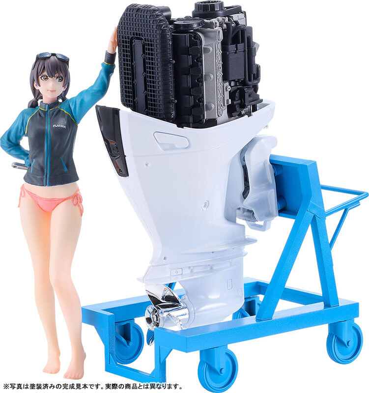 預訂3月   Max Factory PLAMAX MF-97 minimum factory Minori with Honda BF350 Grand Prix White 1/20 Plastic Model Pre-order