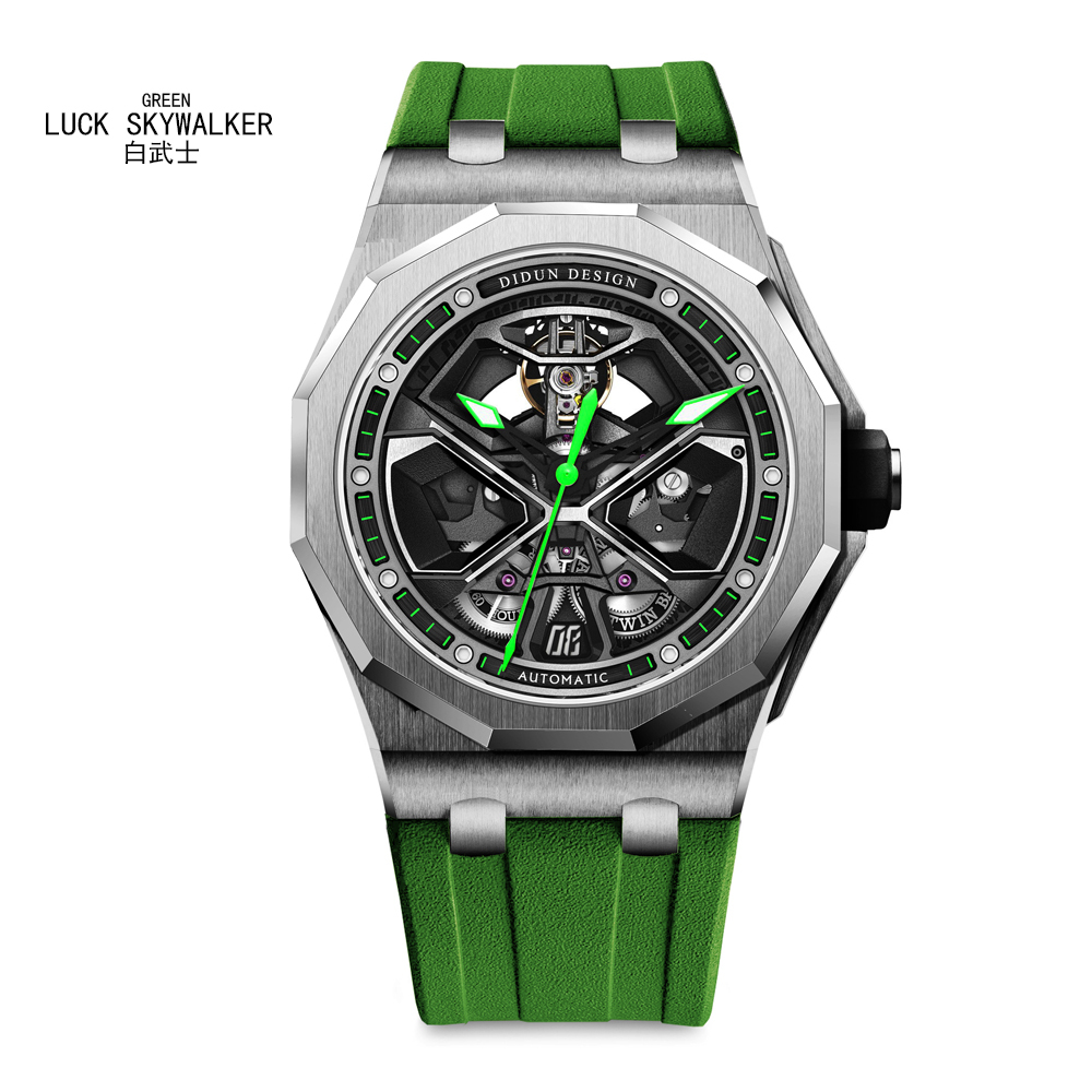 【DIDUN 迪頓】武士系列 鏤空錶殼 矽膠  機械錶 DDN-011 -