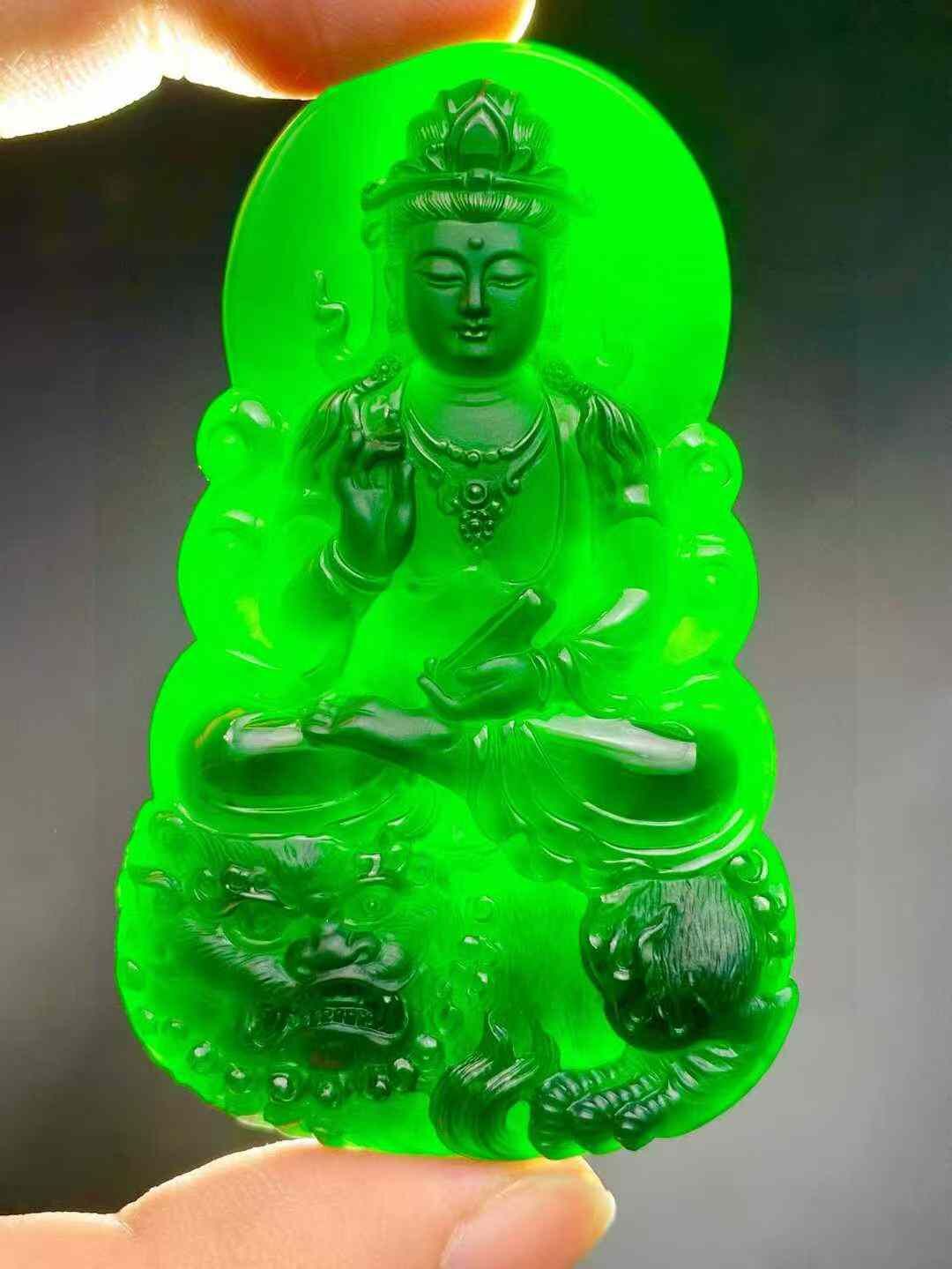 995946 翡翠墨翠文殊菩薩