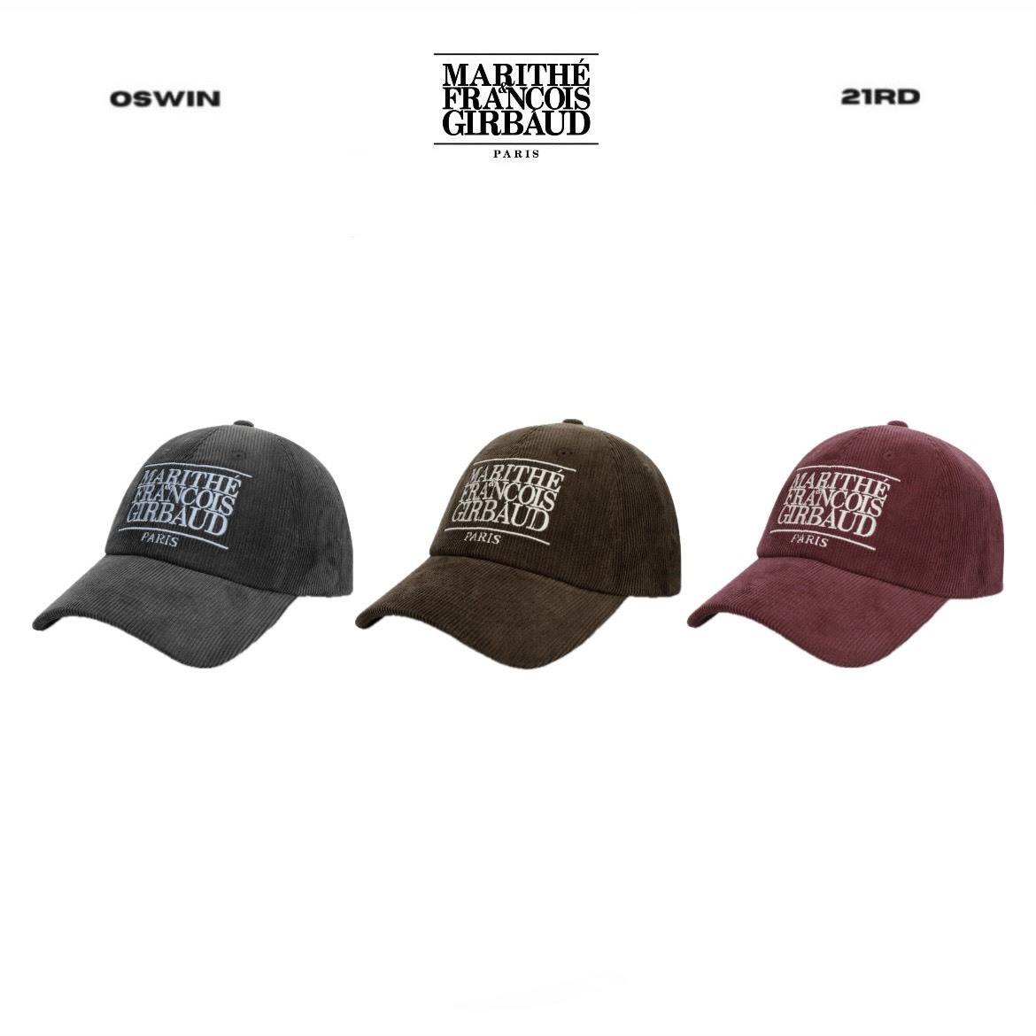 韓國 Marithe FRANCOIS Girbaud MFG 刺繡 棒球帽