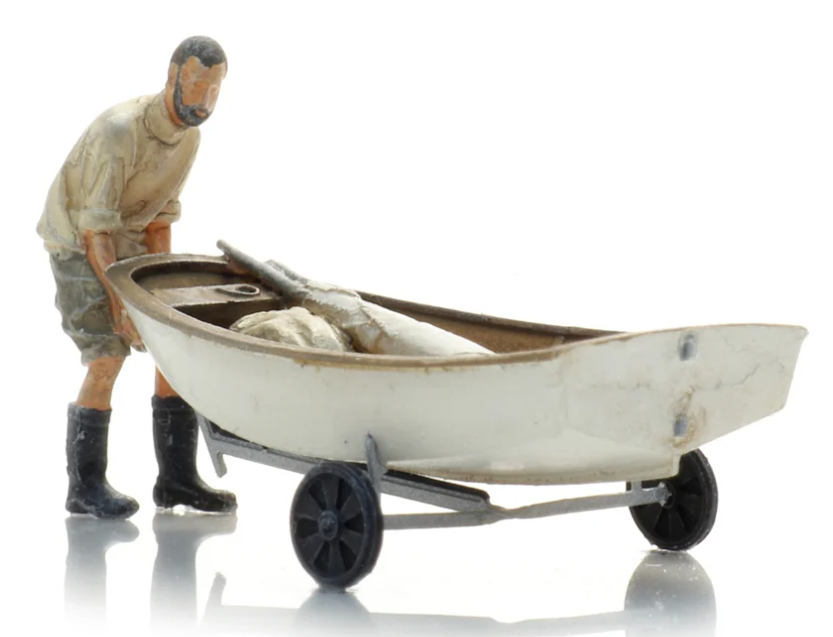 Artitec 387.582 HO規 帆船 Optimist 拖車 附人物