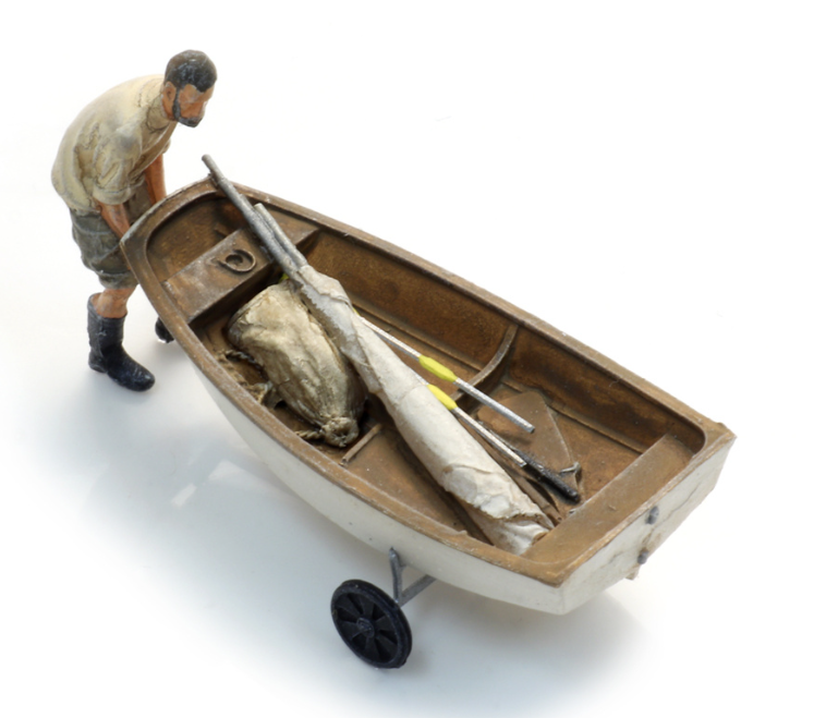 Artitec 387.582 HO規 帆船 Optimist 拖車 附人物