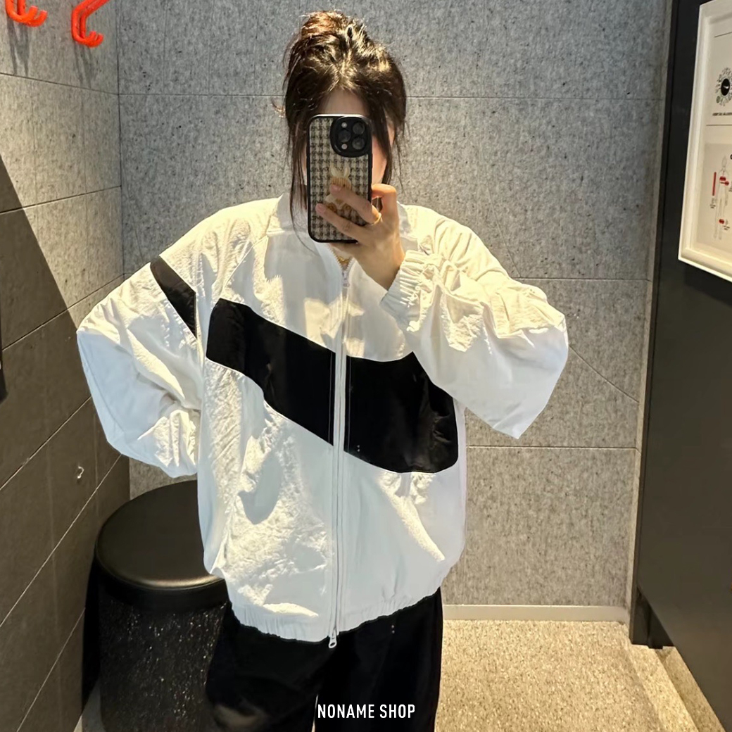 NIKE NSW TRACK HACKET 大勾 寬鬆 梭織 防風 防水 外套 兩色 (女款)