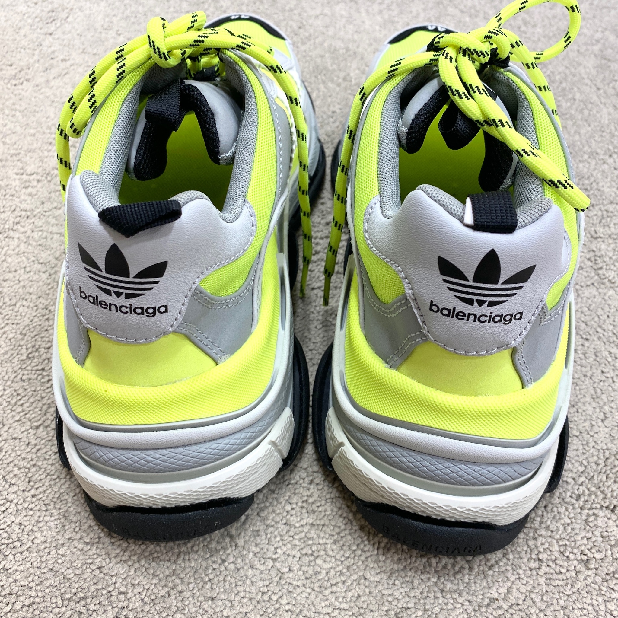 Unused] Balenciaga x Adidas sneakers 44 yellow/grey