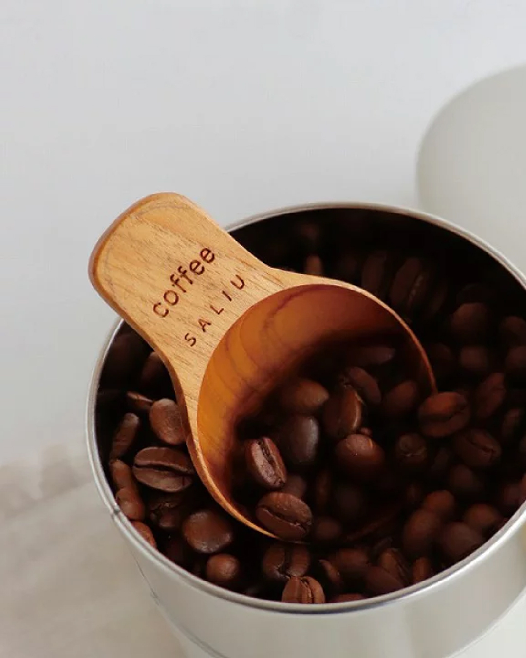 天然優質柚木 咖啡豆量匙 10g｜SALIU