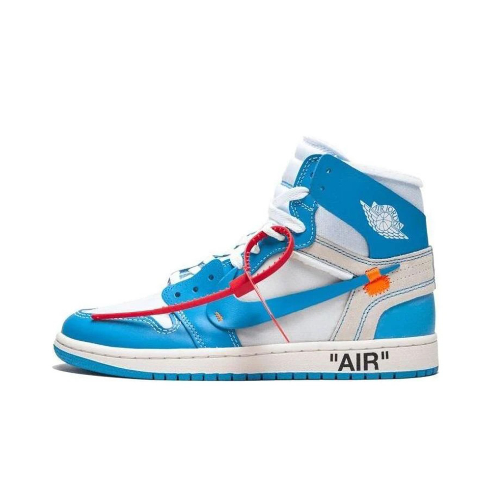 Off - White x Nike Air Jordan 1 High White 大學藍 AQ0818-148