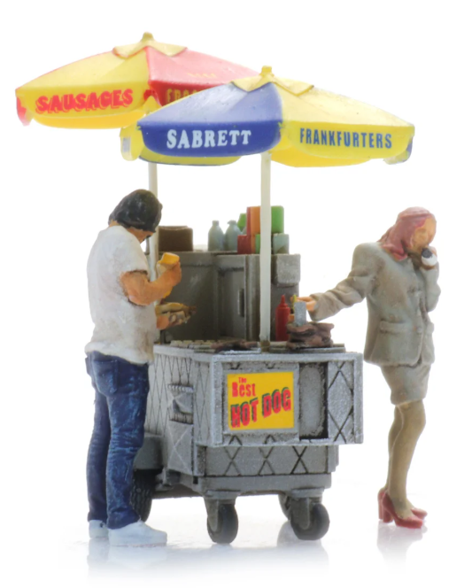 Artitec 387.625 HO規 紐約熱狗車 + 兩個人物